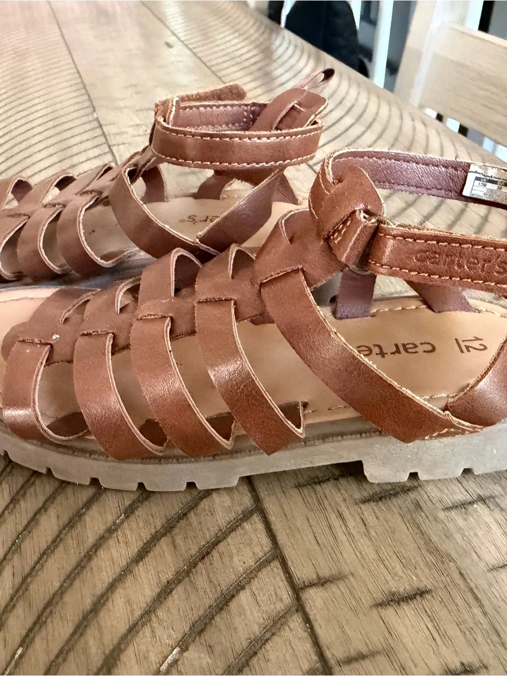 Carter's Brown Strappy Gladiator Sandals for Kids